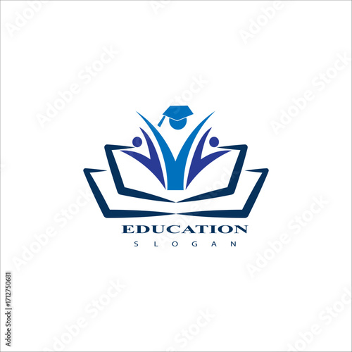 Education logo design vector template