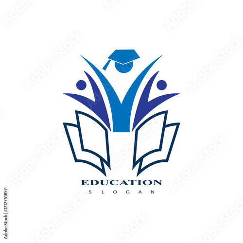 Education logo design vector template