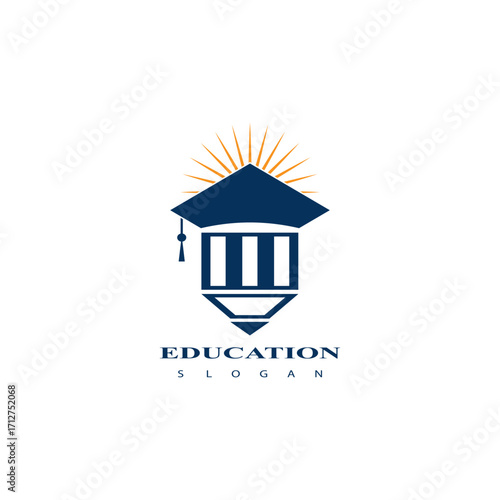 Education logo design vector template