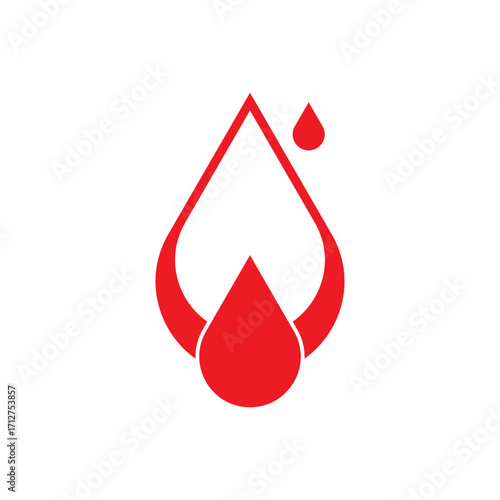 Human Blood logo template vector icon illustration design on white background.
