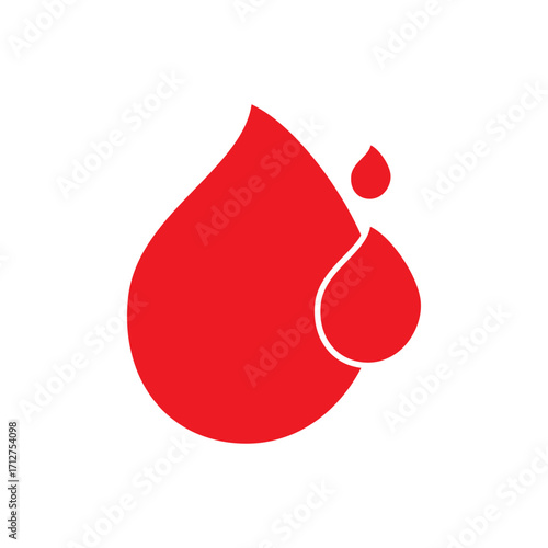 Human Blood logo template vector icon illustration design on white background.

