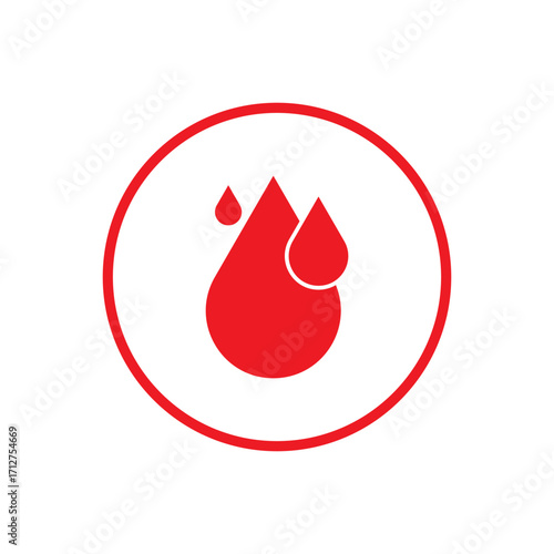 Human Blood logo template vector icon illustration design on white background.
