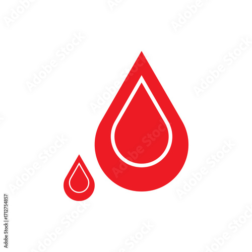 Human Blood logo template vector icon illustration design on white background.
