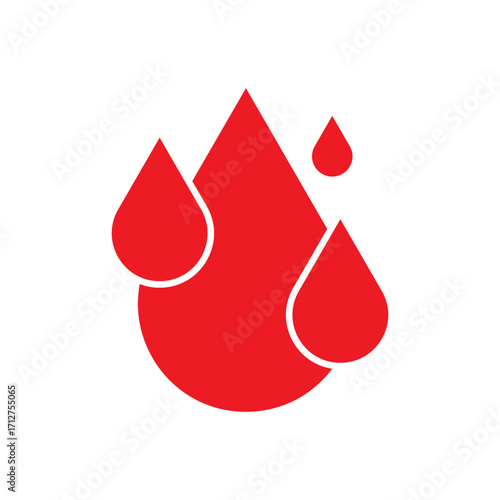 Human Blood logo template vector icon illustration design on white background.
