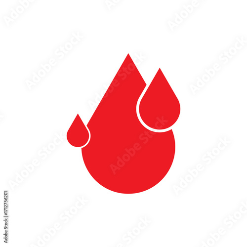 Human Blood logo template vector icon illustration design on white background.
