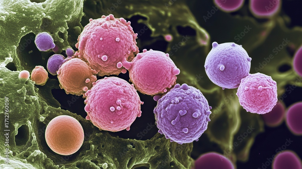 Microscopic Image of Cancer Cells  Microscopic Image of Cancer Cells
