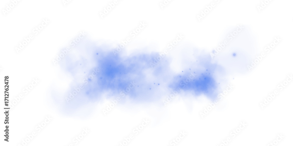 Fototapeta premium Ethereal Blue Mist and Fog with Soft Smoke Swirls and Dust Explosion, Transparent Haze, and Dreamy Atmospheric Effect for Abstract Backgrounds