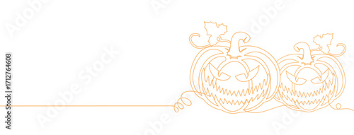 Orange halloween pumpkins isolated on white background