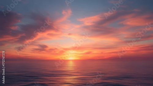 Blurry sunset over water (2)