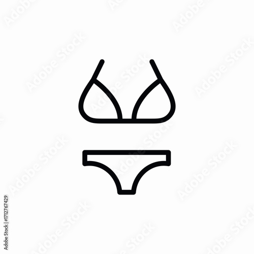 bikini swimsuit icon sign vector