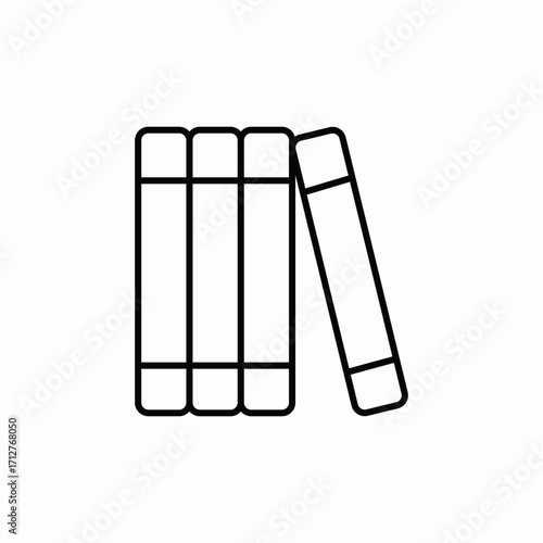 books shelf icon sign vector