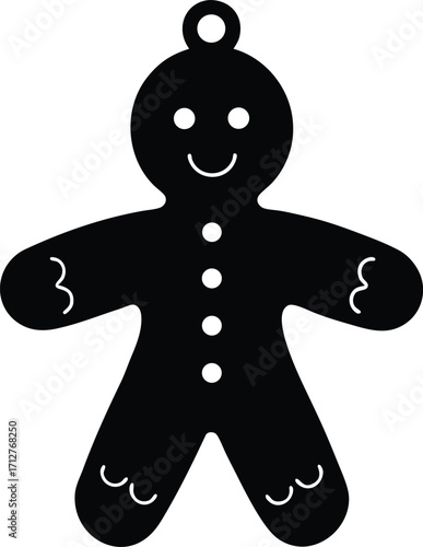 gingerbread man isolated on white