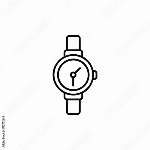 female wrist watch icon sign vector