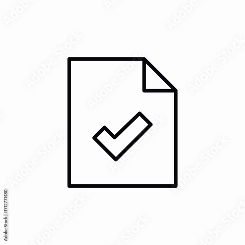Fotografia file check mark icon sign vector