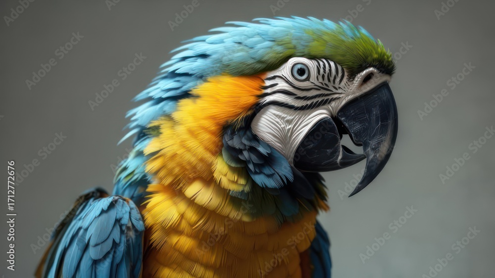 Fototapeta premium Close-up of a vibrant parrot