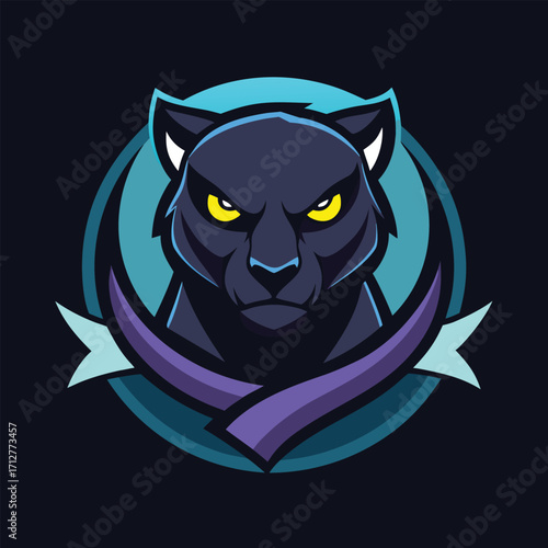 Aggressive Black Panther Fierce Predator Logo Design Concept