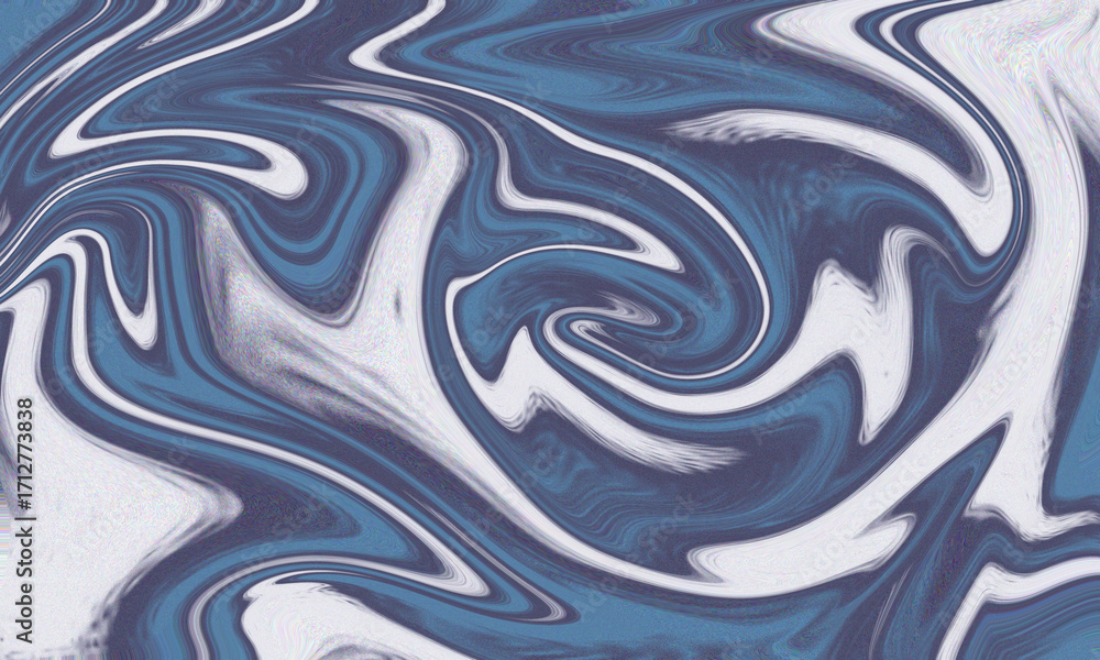 Fototapeta premium Abstract swirling pattern of blue and white marbled texture background