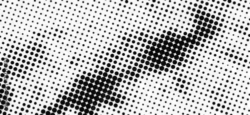 A halftone pattern creates a dynamic background with varying sized black dots against a white canvas, providing a versatile backdrop for graphic designs and creative projects