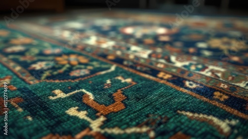 Close-up of patterned rug
