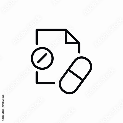 prescription pills icon sign vector