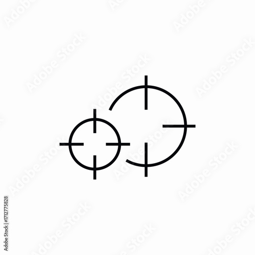 targeting audience icon sign vector