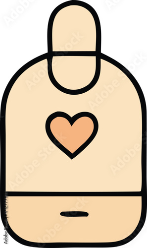 Cute baby bib with a heart emblem perfect for feeding time and childcare related designs gentle pastel colors