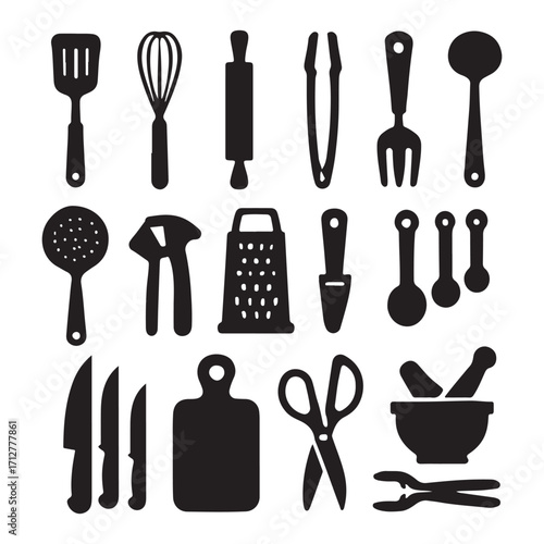 Kitchen utensils and tools spatula whisk
