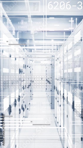 Animation of data processing over computer servers