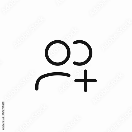 add create group icon sign vector