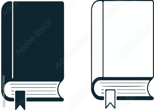 Textbook icon set. Books icon. Closed dictionary. Education sign. Stock vector illustration. Books stack silhouette logo, icon design vector illustration. Book sign.