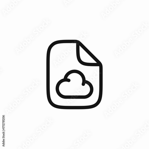 cloud file icon sign vector
