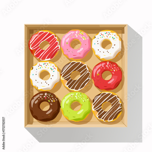 Donuts in einer Box