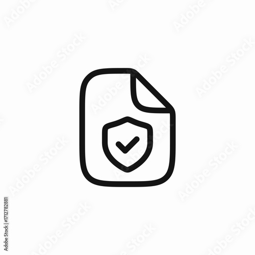 file protection shield icon sign vector