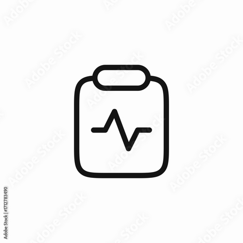 heart examination clipboard icon sign vector