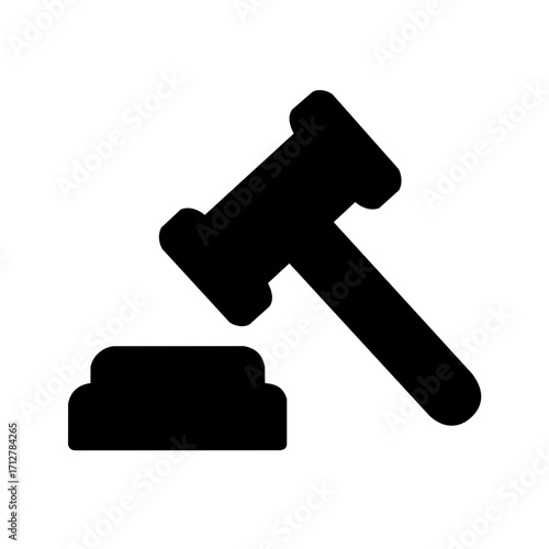 Judge’s Gavel Silhouette Vector Illustration