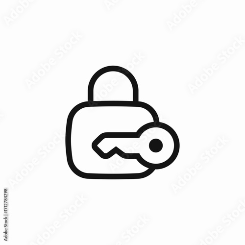 lock key password protection safety icon sign vector