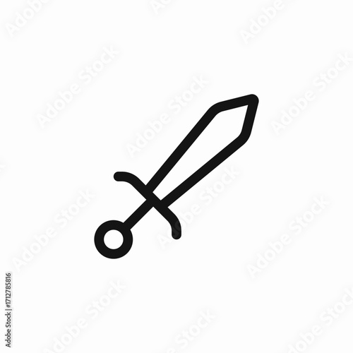 sword weapon icon sign vector