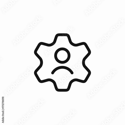 user profile configuration icon sign vector