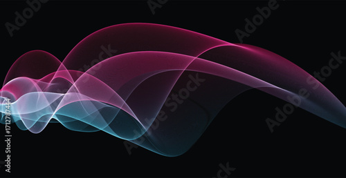 Abstract Pink and Teal Wave Background Elegant Swirling Design for Presentations Websites and Digital Art vector