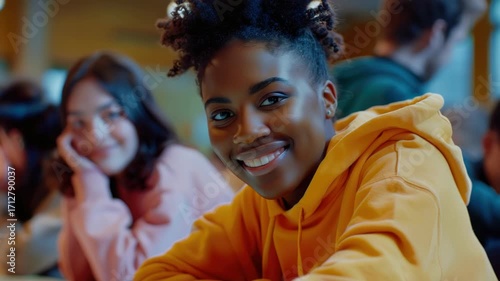 A group of friends enjoying each other's company at a casual gathering.