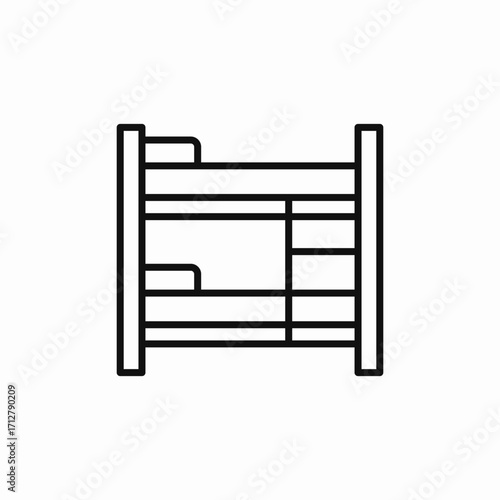 bunk bed icon sign vector