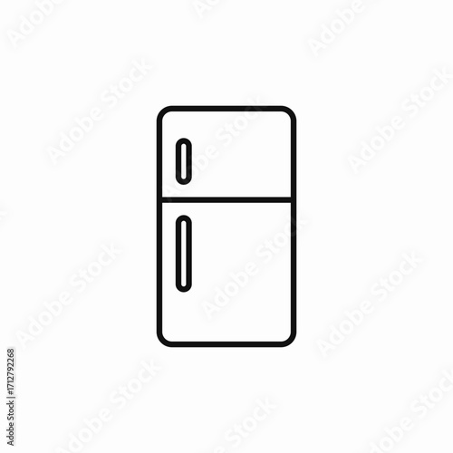 fridge kitchen icon sign vector