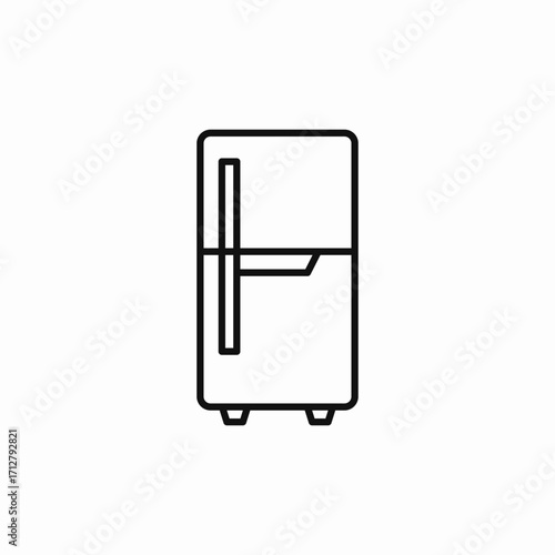 kitchen fridge icon sign vector