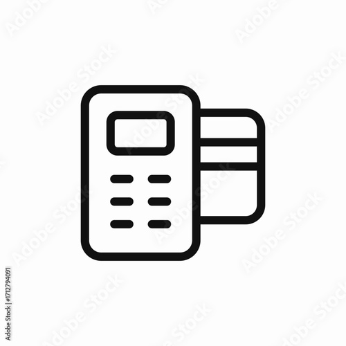 pos bank card payment icon sign vector
