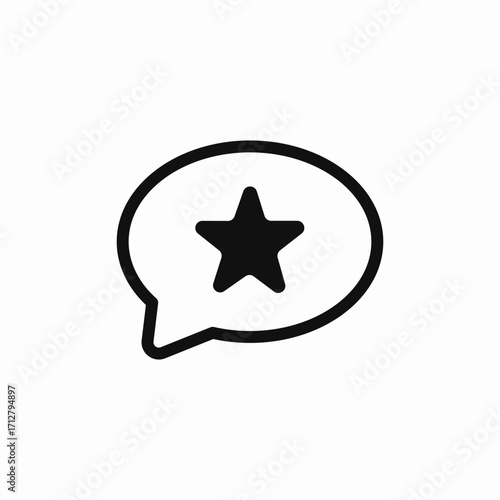 rate star speech bubble icon sign vector