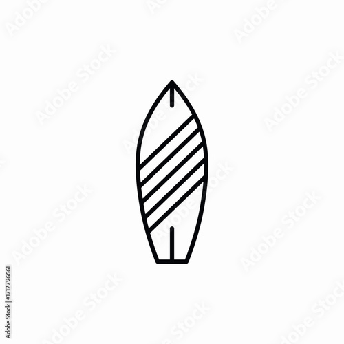 surfing board icon sign vector