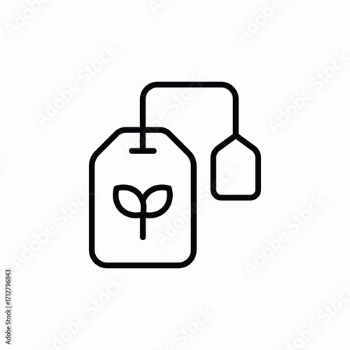 tea bag icon sign vector