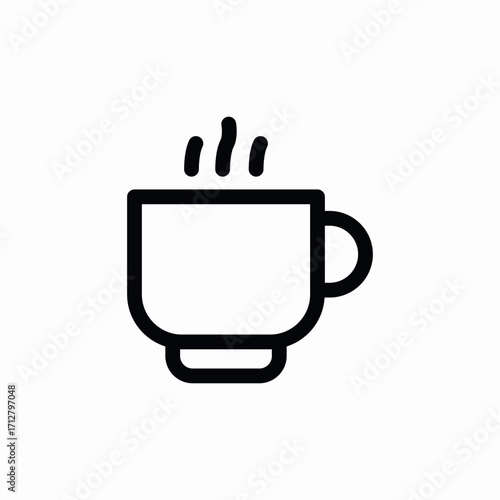 tea coffee mug cup hot icon sign vector