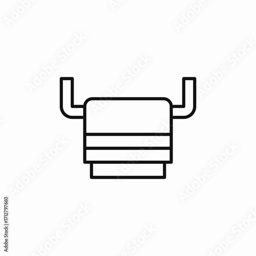 towel hanger icon sign vector