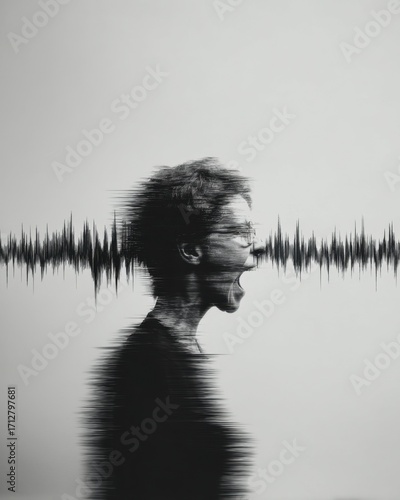 Abstract Representation of Human Emotion through Sound Waves and Portrait